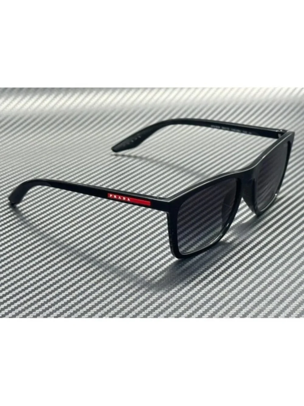 New PRADA LINEA ROSSA Men Black Sunglasses 56-19-145